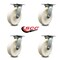 Service Caster 8 Inch Heavy Duty Nylon Caster Set with Roller Bearings, 4PK SCC-35S820-NYR-4 - alternate 2